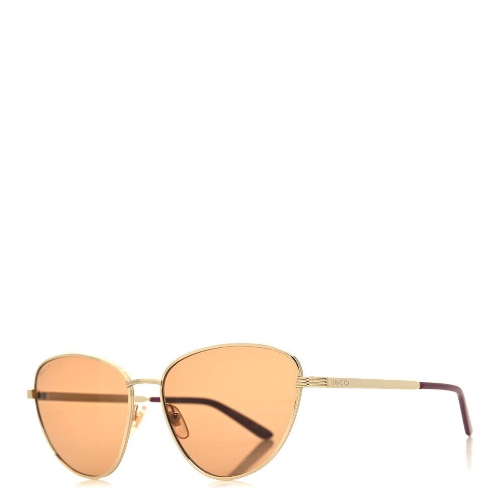 NNWT Gucci GG0803S-002 Gold Cat Eye 58mm Sunglasses - Picture 4 of 13